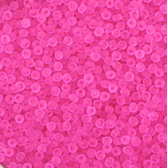11/0 Japanese Seedbeads, Frosted Matte Fuchsia Dark Pink 10g 11/0 TOHO Seed Beads