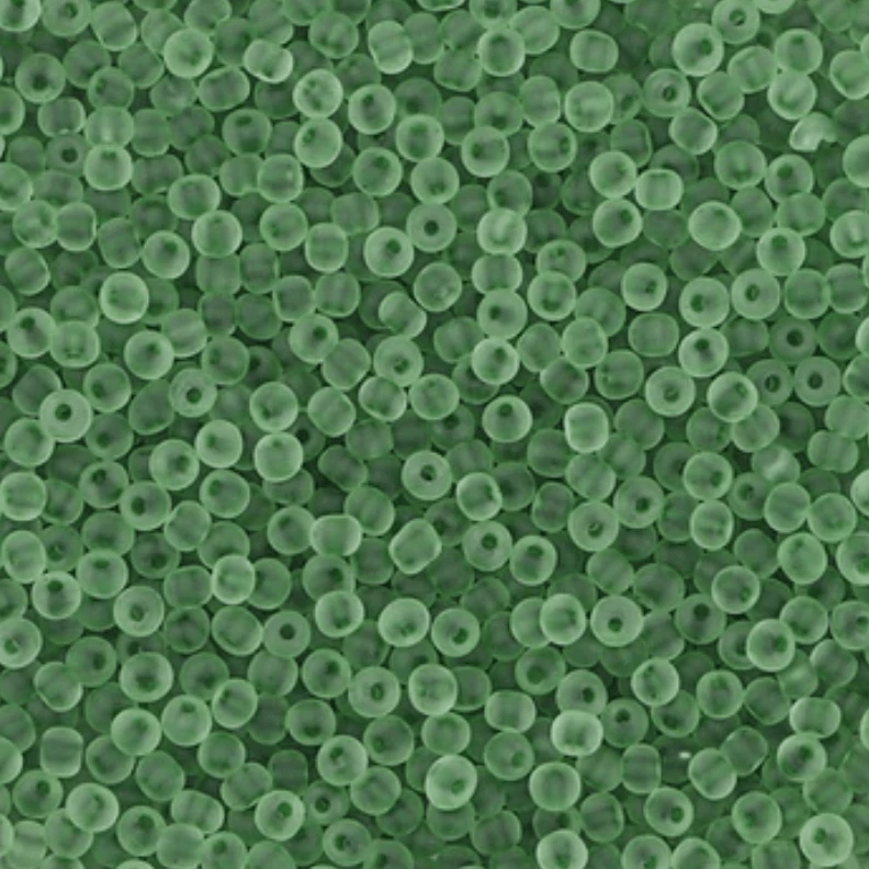 11/0 Japanese Seedbeads, Frosted Matte Kelly Green 10g 11/0 TOHO Seed Beads