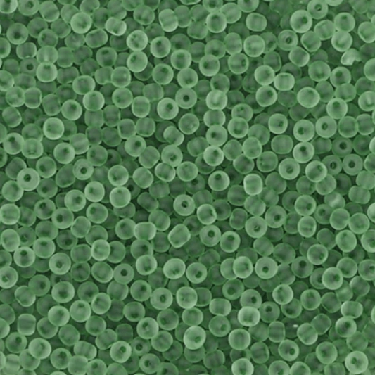 11/0 Japanese Seedbeads, Frosted Matte Kelly Green 10g 11/0 TOHO Seed Beads