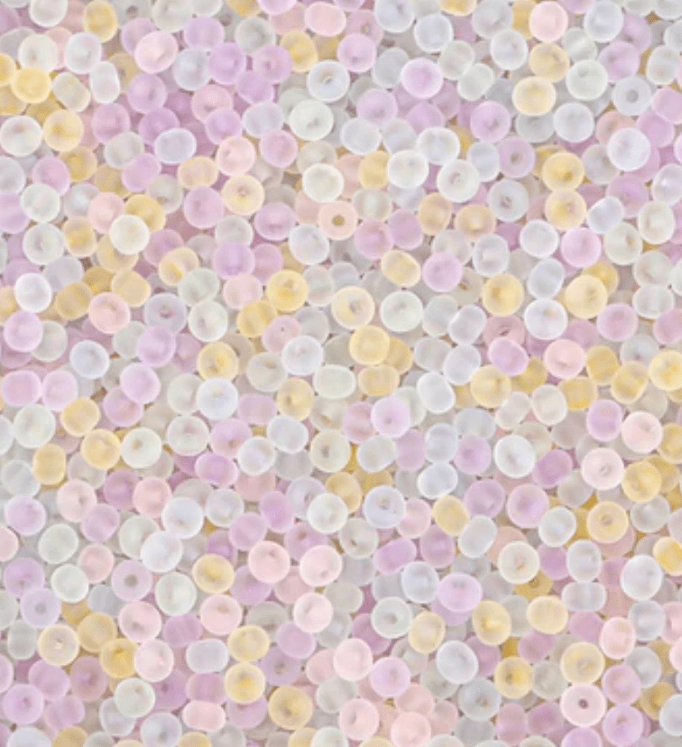 11/0 Japanese Seedbeads, Frosted Matte Pastel Mix 10g 11/0 TOHO Seed Beads