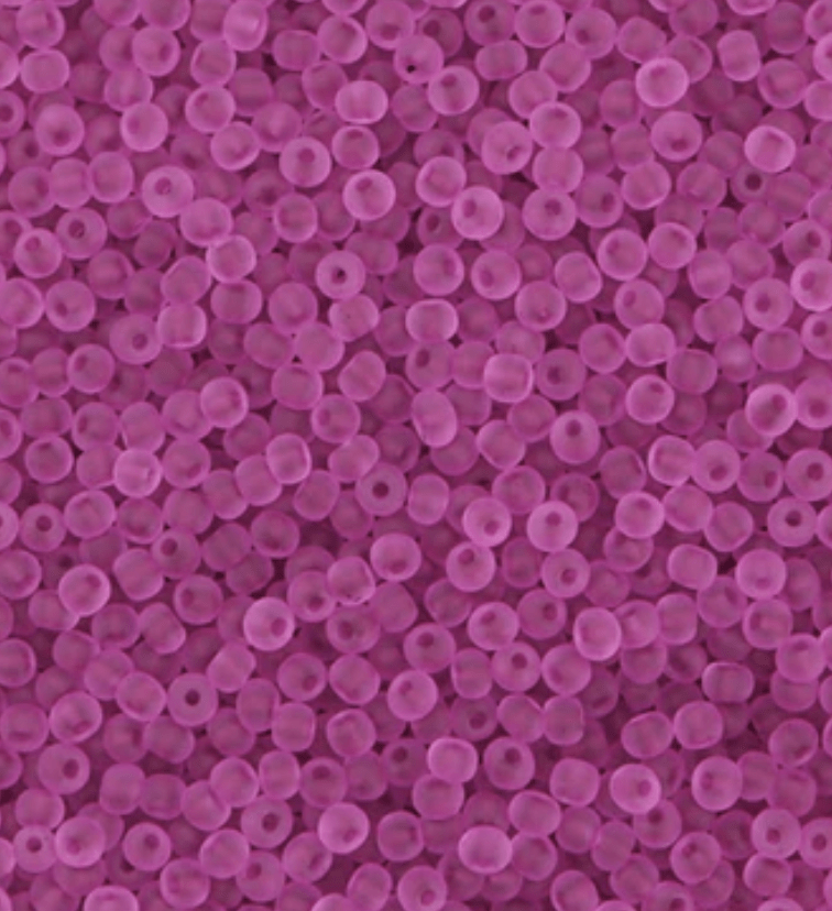 11/0 Japanese Seedbeads, Frosted Matte Raspberry Pink 10g 11/0 TOHO Seed Beads