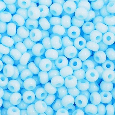 11/0 Light Blue Chalk Solgel Opaque, Preciosa Seed Bead *HANK* 11/0 Preciosa Seed Beads