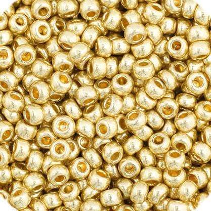 11/0 Light Gold Metallic Solgel Preciosa Seed Bead *HANK* 11/0 Preciosa Seed Beads