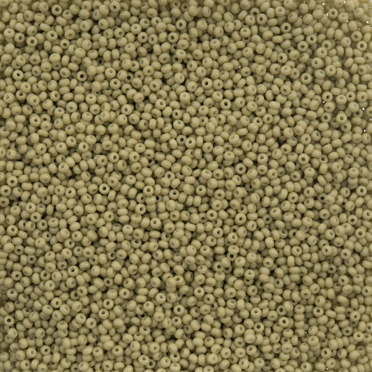 11/0 Light Green Chalk Dyed Solgel, Preciosa Seed Beads 22g 11/0 Preciosa Seed Beads