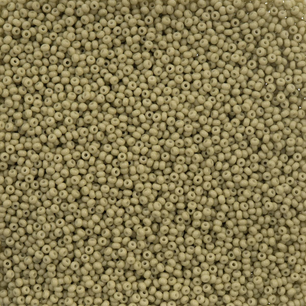11/0 Light Green Chalk Dyed Solgel, Preciosa Seed Beads 22g 11/0 Preciosa Seed Beads