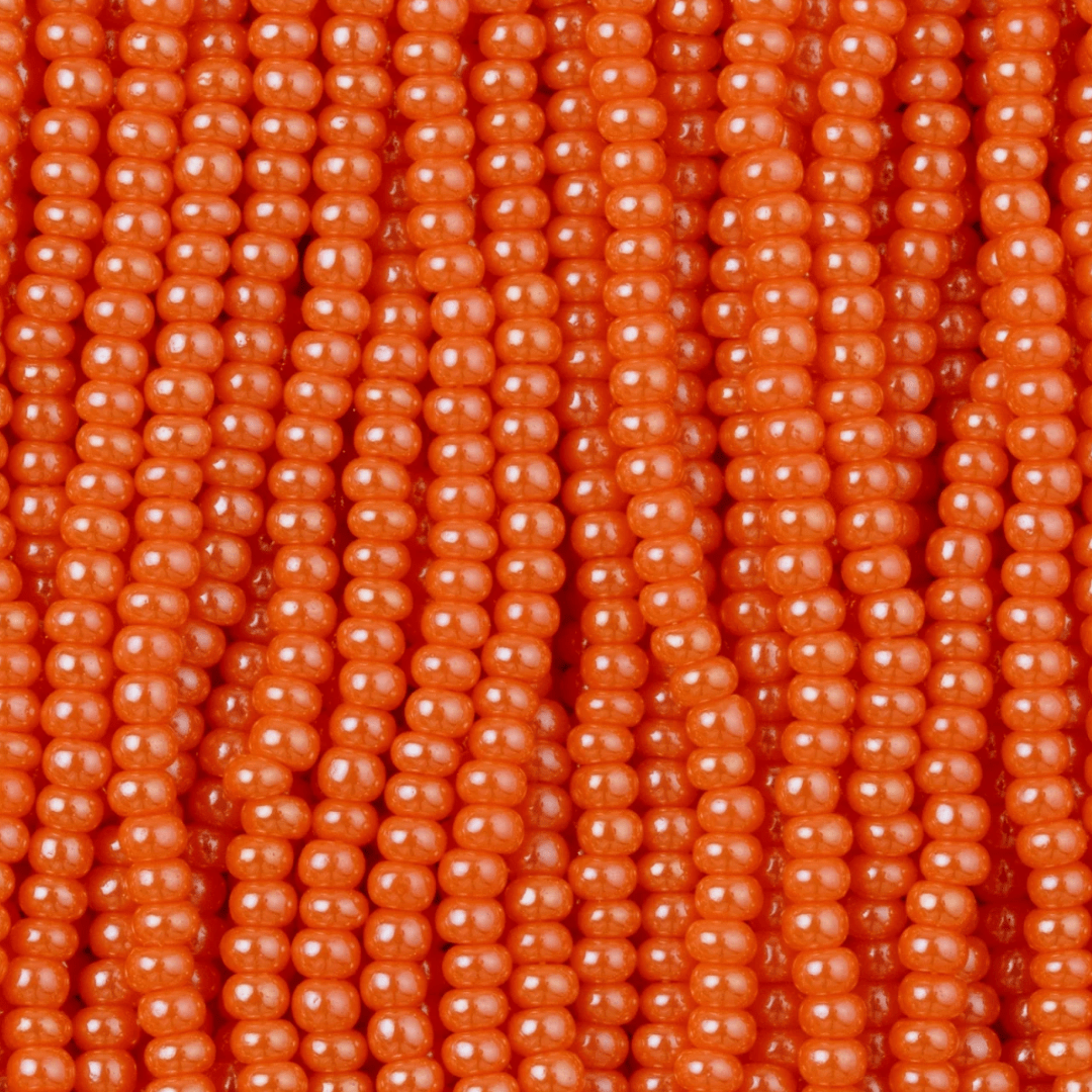 11/0 Orange Luster Opaque Preciosa Seed Bead *HANK* 11/0 Preciosa Seed Beads