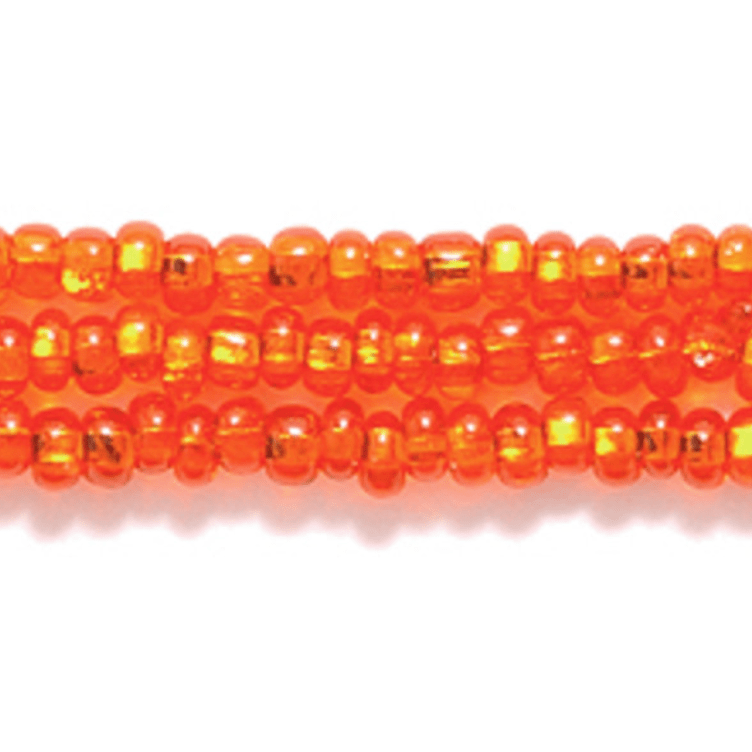 11/0 Orange Silver Lined, Preciosa Seed Beads *Hank 11/0 Preciosa Seed Beads