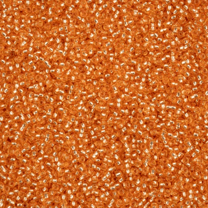 11/0 Orange SOLGEL Transparent Silver lined Preciosa Seed Bead (22g) *NEW* 11/0 Preciosa Seed Beads