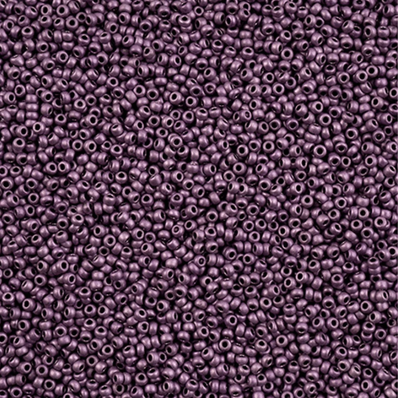 11/0 Purple Terra Metallic Matte, Preciosa Seed Bead (22g) 11/0 Preciosa Seed Beads