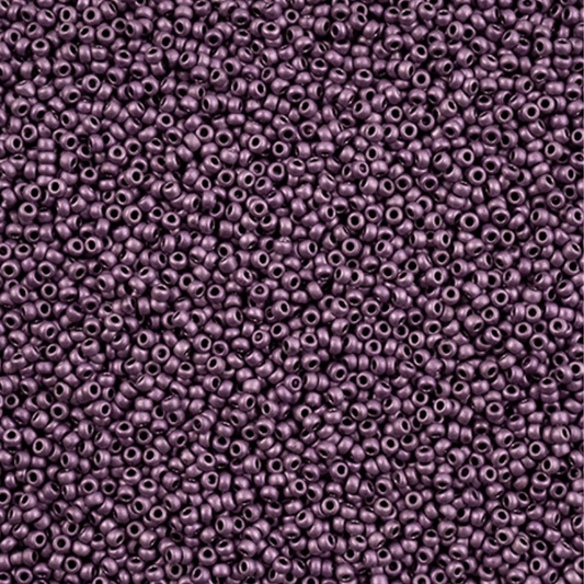 11/0 Purple Terra Metallic Matte, Preciosa Seed Bead (22g) 11/0 Preciosa Seed Beads