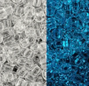 11/0 TOHO Japanese Seedbead, GLOW IN DARK - Crystal White - Glow Blue  7g 11/0 TOHO Seed Beads