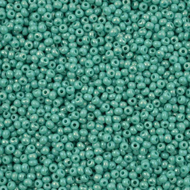 11/0 Turquoise AB Opaque, Preciosa Seed Beads * 22g Loose 11/0 Preciosa Seed Beads
