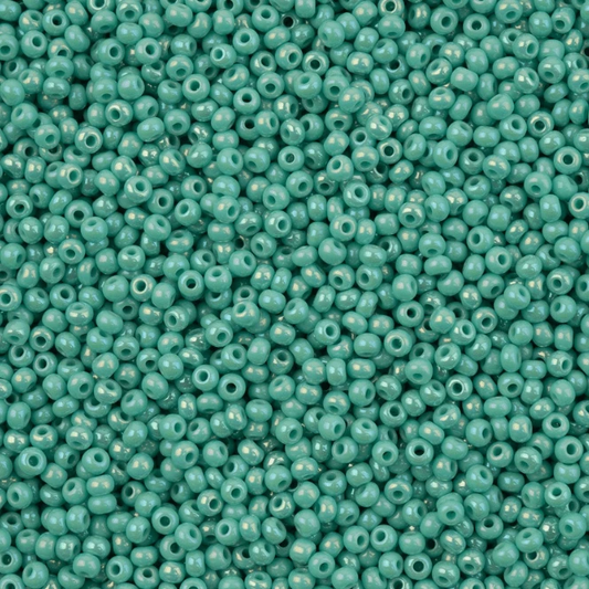 11/0 Turquoise AB Opaque, Preciosa Seed Beads * 22g Loose 11/0 Preciosa Seed Beads