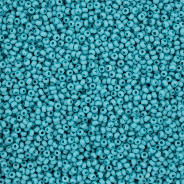 11/0 Turquoise Chalk Dyed Solgel, Preciosa Seed Beads 22g 11/0 Preciosa Seed Beads