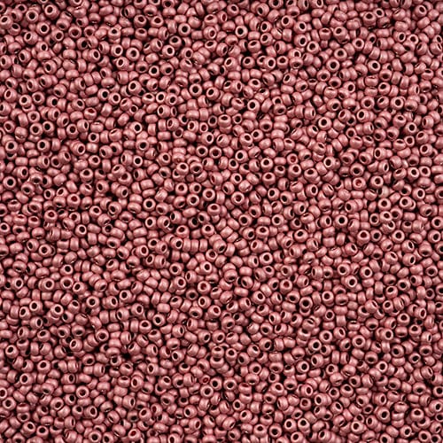 11/0 Violet Orchid Terra Metallic Matte, Preciosa Seed Bead (22g) 11/0 Preciosa Seed Beads