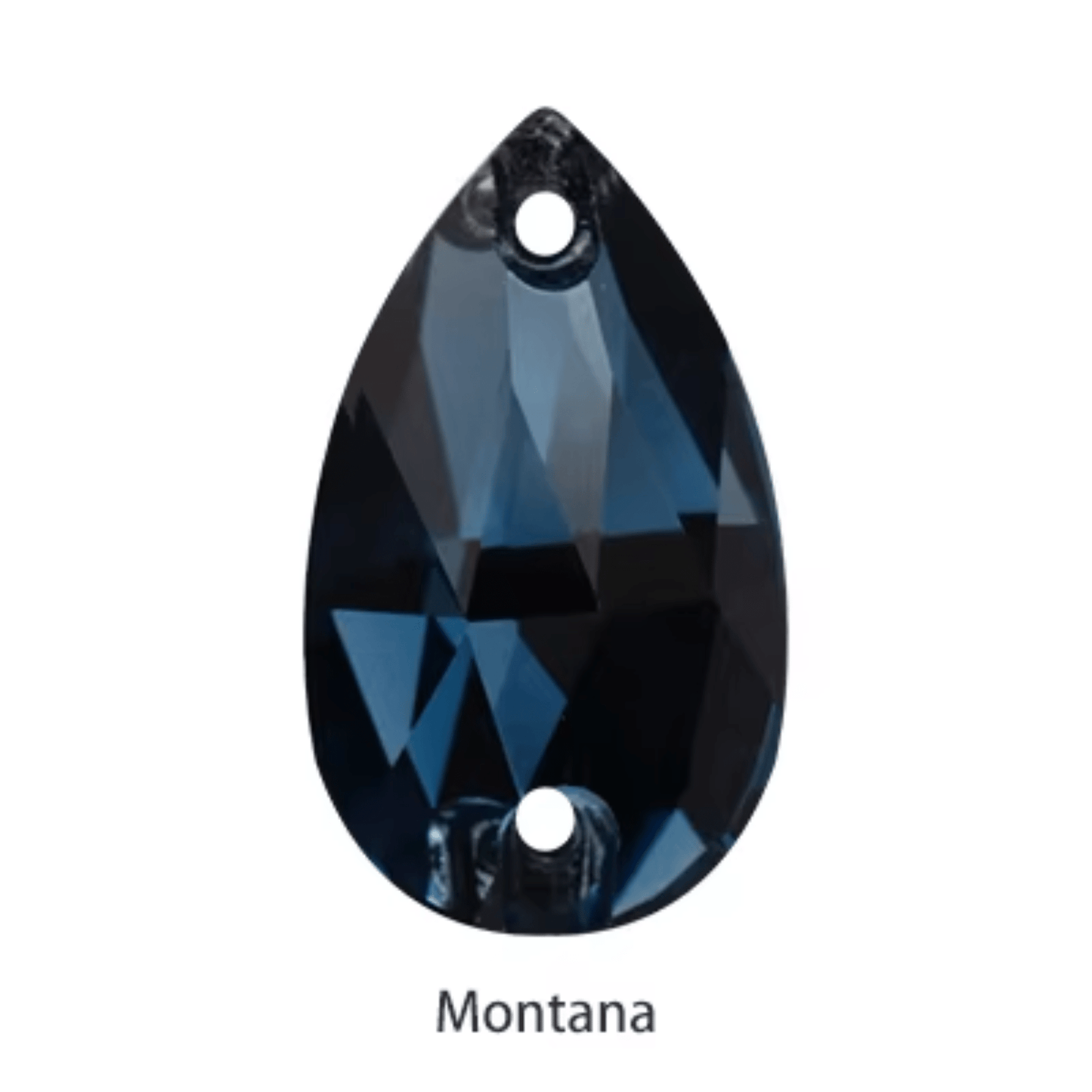 11*18mm MontanaTeardrop, Sew on, Fancy  Glass Gems (Sold in Pair) Glass Gems