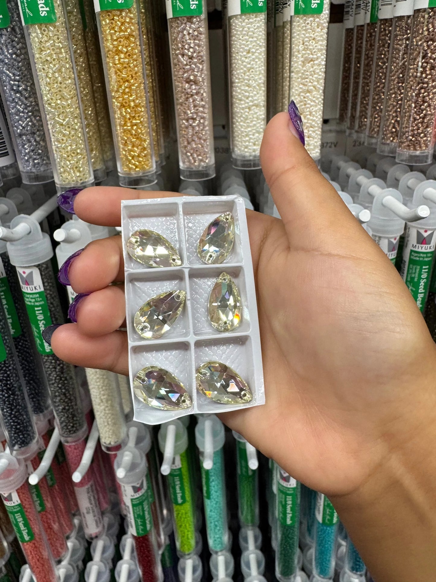 11*18mm or 13*22mm Moonlight, Milky Opal White Teardrop, Best Quality Fancy Glass Gem (Sold in Pair) Fancy Glass Gems