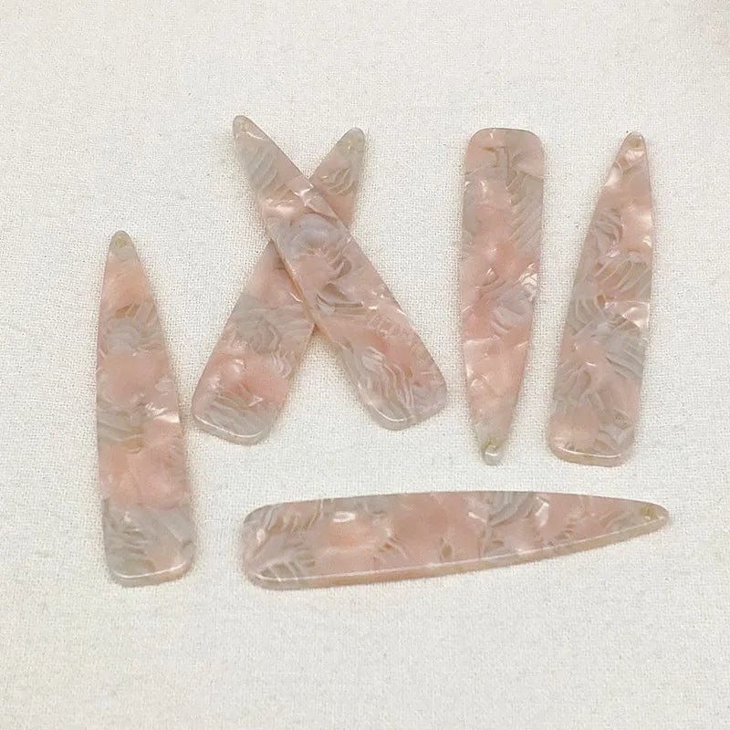 11*55mm Peach Shell Tan Marble, Sew on, Large Resin Gem (Sold in Pair) Resin Gems