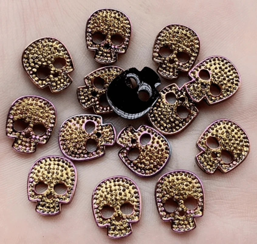 Rose Gold AB Skull