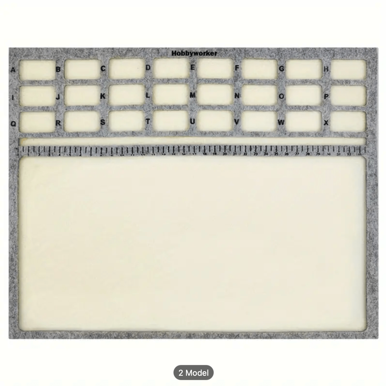 12*15" Inch Grey/Ivory Beading Static Bead Ma with Felt Frame, New Beader Basics Basics