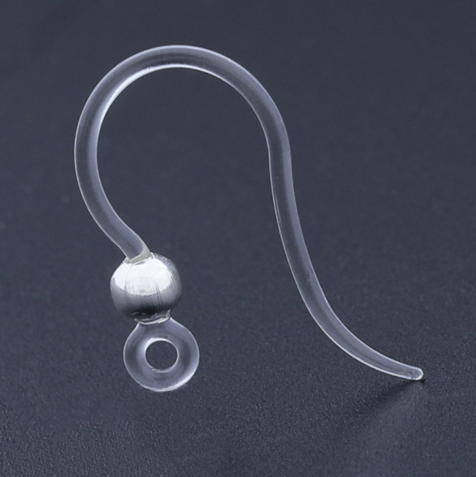 12*16mm Clear Plastic Hooks Earring Findings Basics (20 pairs) Earring Findings