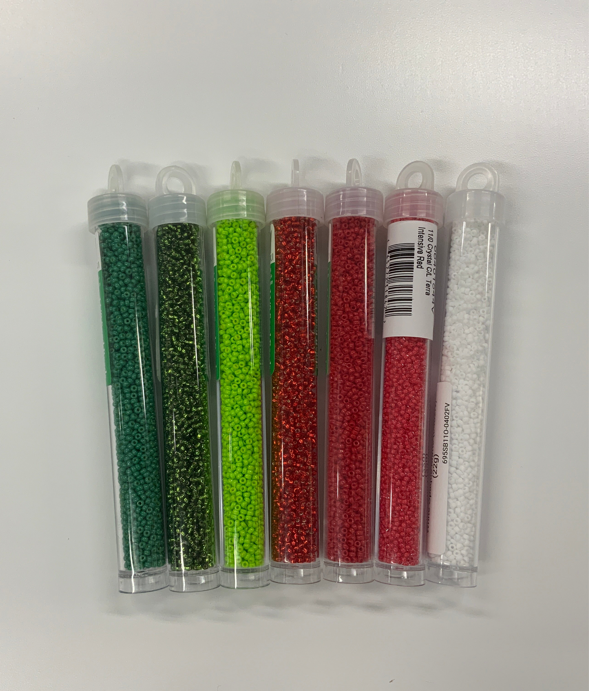 “Christmas Joy” 11/0 Miyuki Seed Beads, Set of 7 x 22g vials Sundaylace Creations & Bling