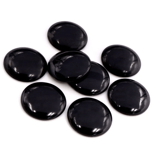12mm Black Rivoli, Glue on, Resin Gem (Sold in Pair) Resin Gems