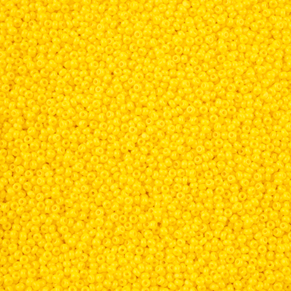 13/0 Charlotte Cut Czech Seed Bead - Gold Yellow Opaque (13g VIAL) 13/0 Seedbeads