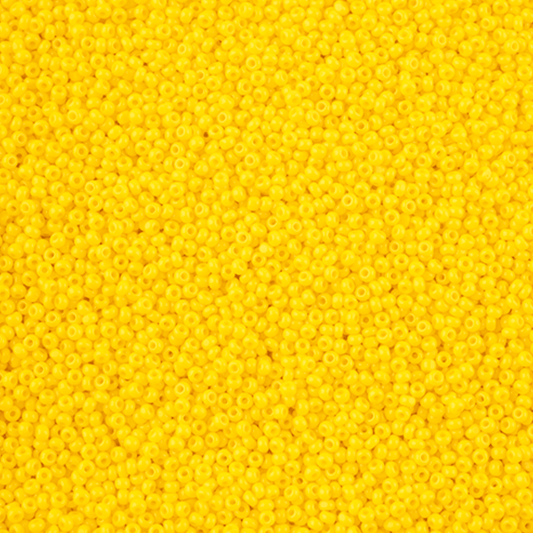 13/0 Charlotte Cut Czech Seed Bead - Gold Yellow Opaque (13g VIAL) 13/0 Seedbeads