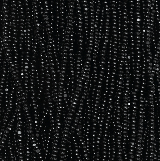 13/0 Charlotte Cut Czech Seed Bead- Opaque Black *15g *NEW* Charlotte Cut Seedbeads