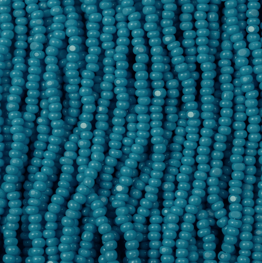 13/0 Charlotte Cut Czech Seed Bead- Opaque Blue Turquoise *15g *NEW* Charlotte Cut Seedbeads