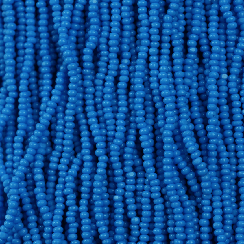 13/0 Charlotte Cut Czech Seed Bead- Opaque Dark Blue Turquoise *15g *NEW* Charlotte Cut Seedbeads