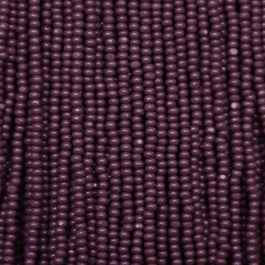 13/0 Charlotte Cut Czech Seed Bead- Opaque Dark Mauve Purple *15g NEW* Charlotte Cut Seedbeads