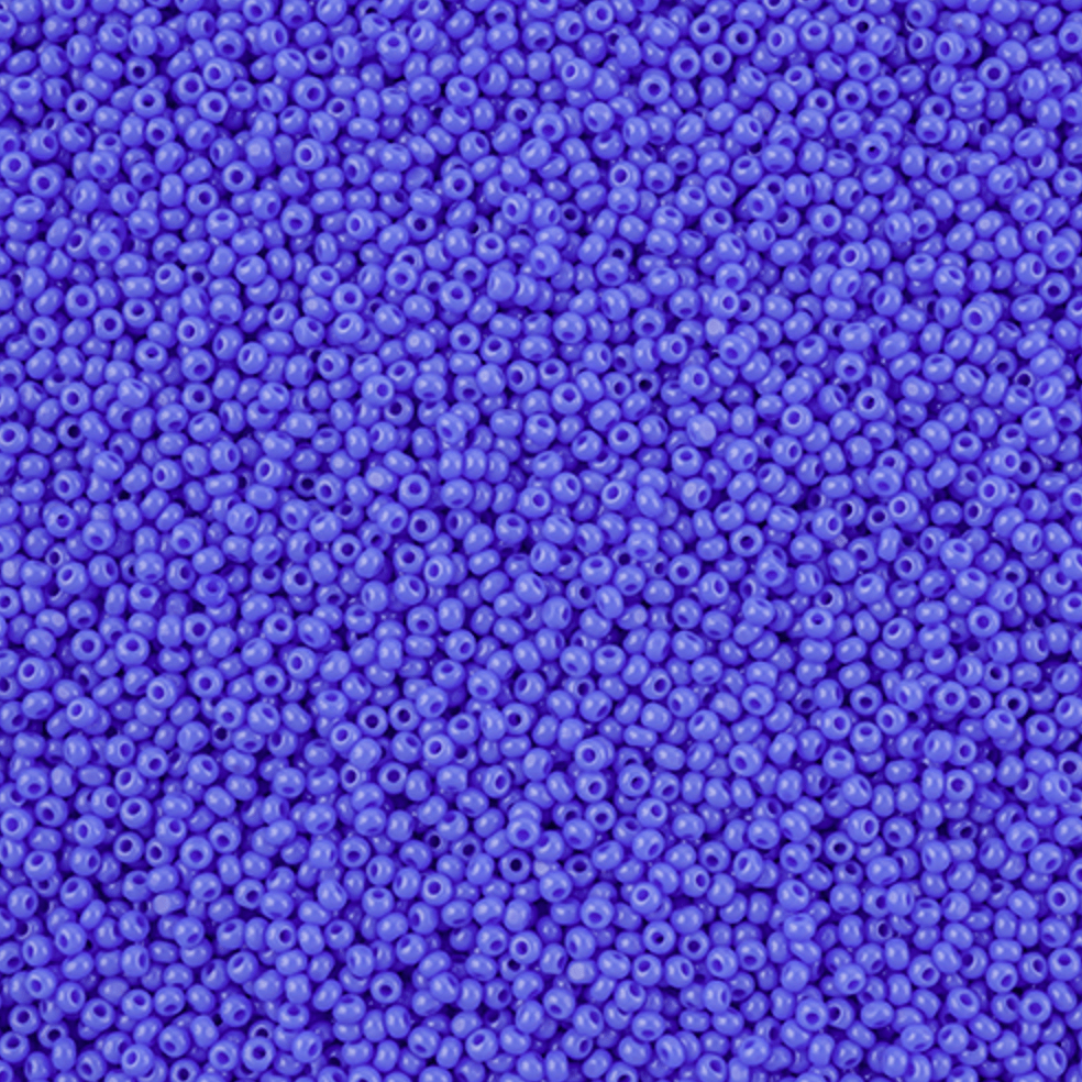 13/0 Charlotte Cut Czech Seed Bead - Opaque Light Royal Blue (13g VIAL) 13/0 Seedbeads