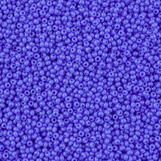 13/0 Charlotte Cut Czech Seed Bead - Opaque Light Royal Blue (13g VIAL) Czech Preciosa Charlotte Cut Seedbeads