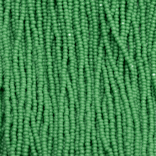 13/0 Charlotte Cut Czech Seed Bead- Opaque Medium Green *15g *NEW* Charlotte Cut Seedbeads