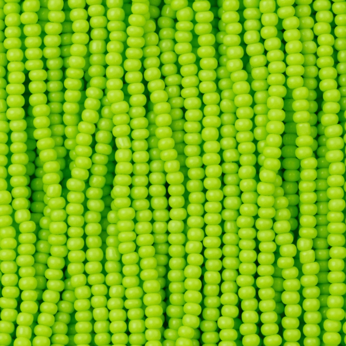 13/0 Charlotte Cut Czech Seed Bead - Opaque Pale Green Hank 13/0 Seedbeads