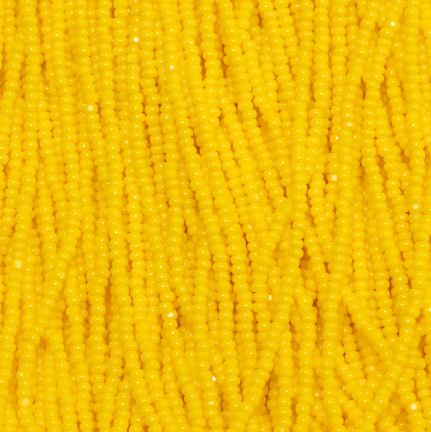 13/0 Charlotte Cut Czech Seed Bead- Opaque Yellow *15g *NEW* Charlotte Cut Seedbeads