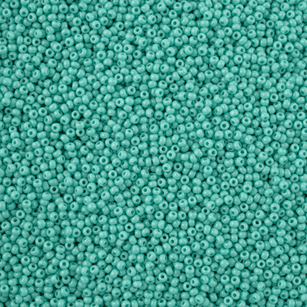 13/0 Charlotte Cut Czech Seed Bead - Turquoise Opaque (13g VIAL) 13/0 Seedbeads