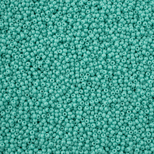 13/0 Charlotte Cut Czech Seed Bead - Turquoise Opaque (13g VIAL) 13/0 Seedbeads