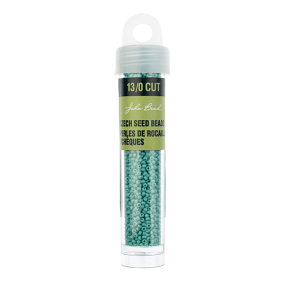 13/0 Charlotte Cut Czech Seed Bead - Turquoise Opaque (13g VIAL) 13/0 Seedbeads