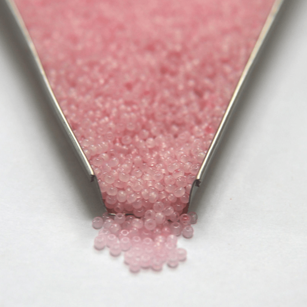 13/0 Charlotte Cut Seed Bead- Opal Pink *10g Hank* Charlotte Cut Seedbeads