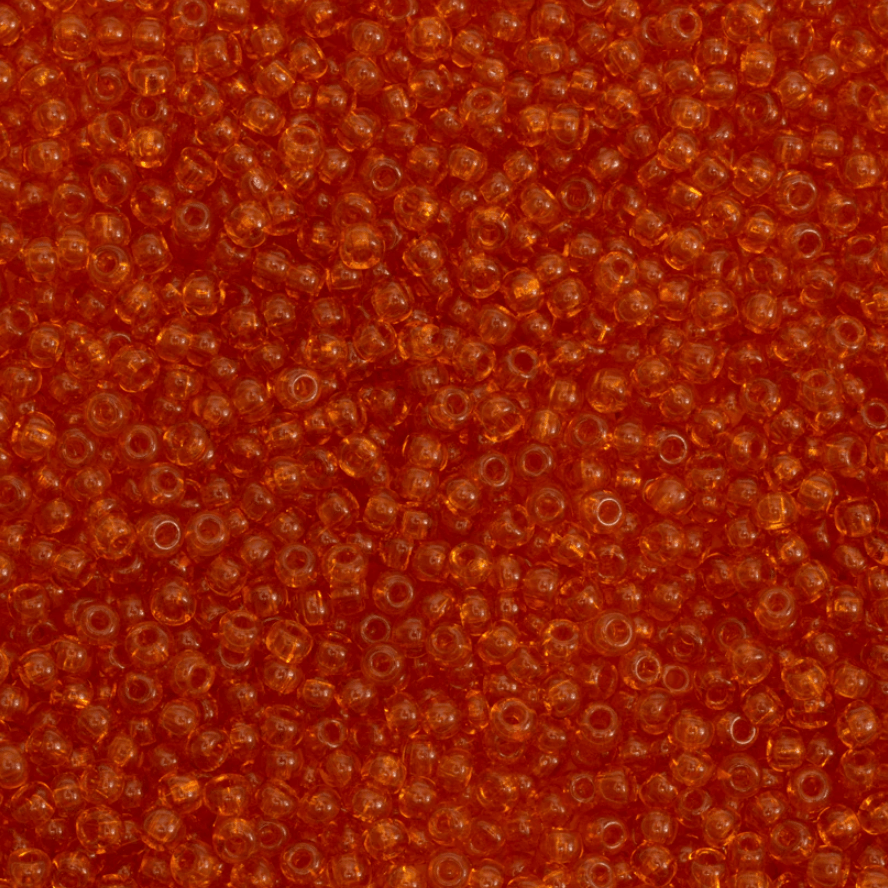 13/0 Preciosa Seed Bead- Orange Transparent *5.2g vial* 13/0 Seedbeads