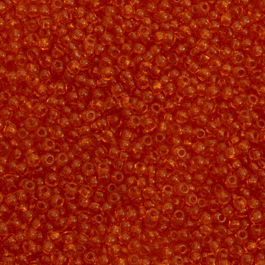 13/0 Preciosa Seed Bead- Orange Transparent *5.2g vial* 13/0 Seedbeads