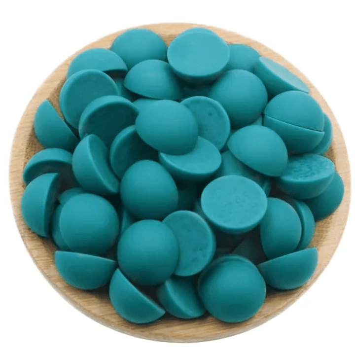 Teal Zircon Blue 13.5mm New Spring Coloured Matte Acrylic Gems, Glue on, Resin Gems  (Sold in Pair) Resin Gems