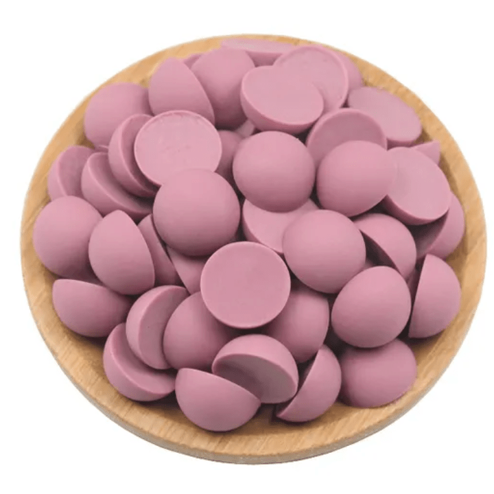 Mauve Purple 13.5mm New Spring Coloured Matte Acrylic Gems, Glue on, Resin Gems  (Sold in Pair) Resin Gems