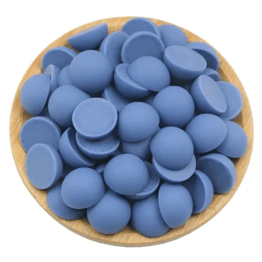 13.5mm, Dove Blue, New Spring Coloured Matte Acrylic Gems, Glue on, Resin Gems, Resin Gem, (Sold in Pair)