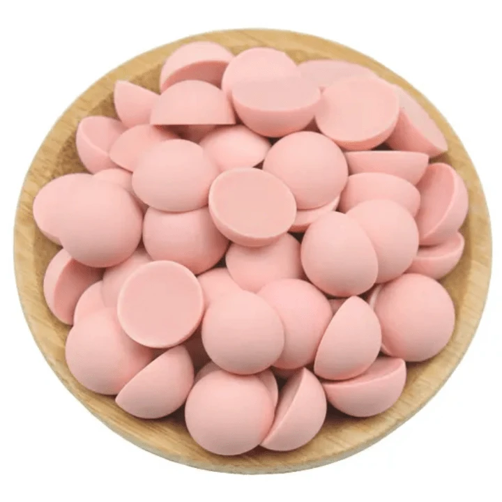 13.5mm, Light Pink, New Spring Coloured Matte Acrylic Gems, Glue on, Resin Gems, Resin Gem, (Sold in Pair)