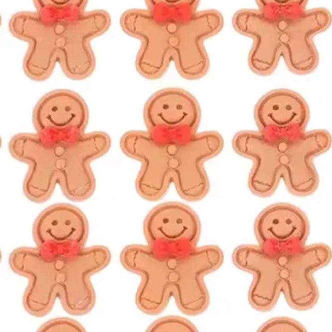 20mm Cartoon Gingerbread Man (Sold In pair) Sundaylace Creations & Bling