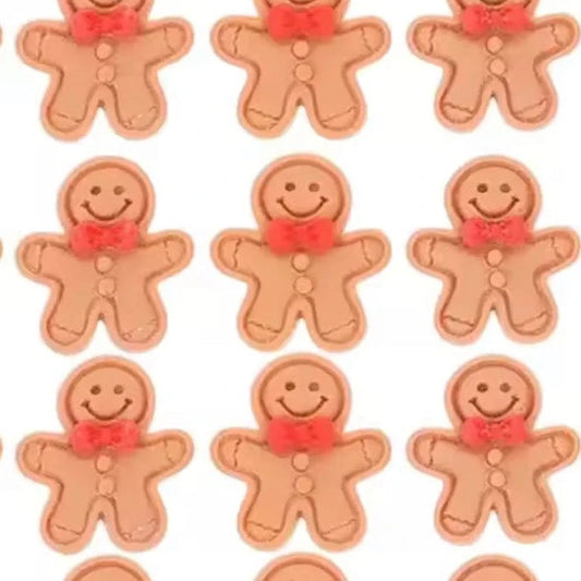 20mm Cartoon Gingerbread Man (Sold In pair) Sundaylace Creations & Bling
